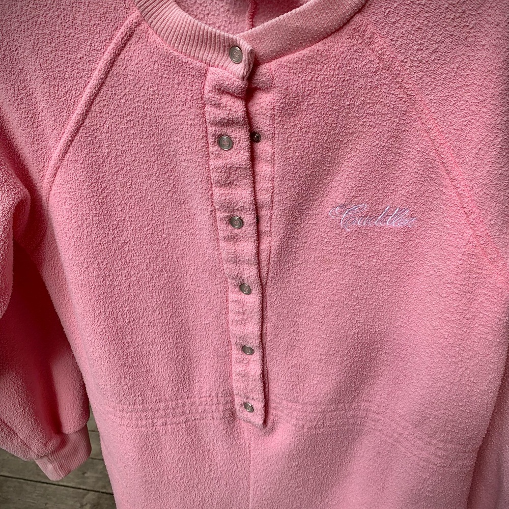 Vintage Cuddler Pink Lounge Onesie Jumpsuit / Combo Cuddler Rose Pyjama S/M - Picture 10 of 11
